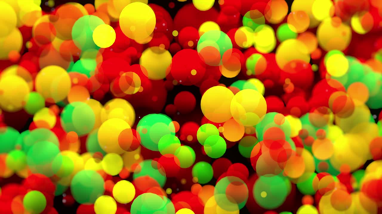 fondo de luces rojas, amarillas y verdes en movimiento desenfocadas que aparecen y desaparecen rápidamente