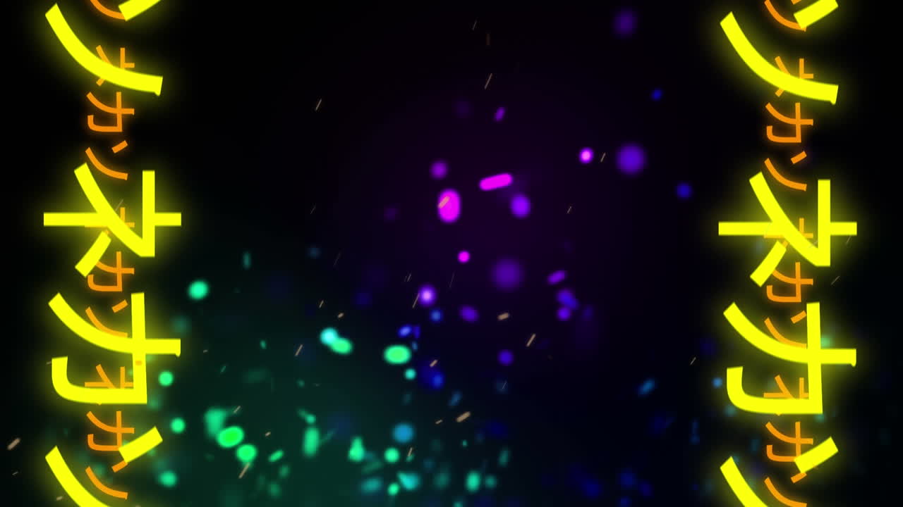 animación de la escritura asiática china y el patrón con espacio de copia