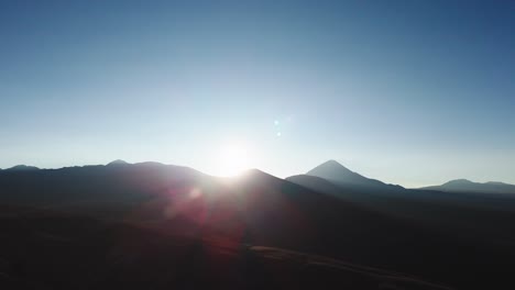 panoramic view of atacama mountains at sunrise - chile