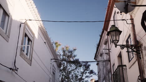 narrow alleyway in a portuguese town