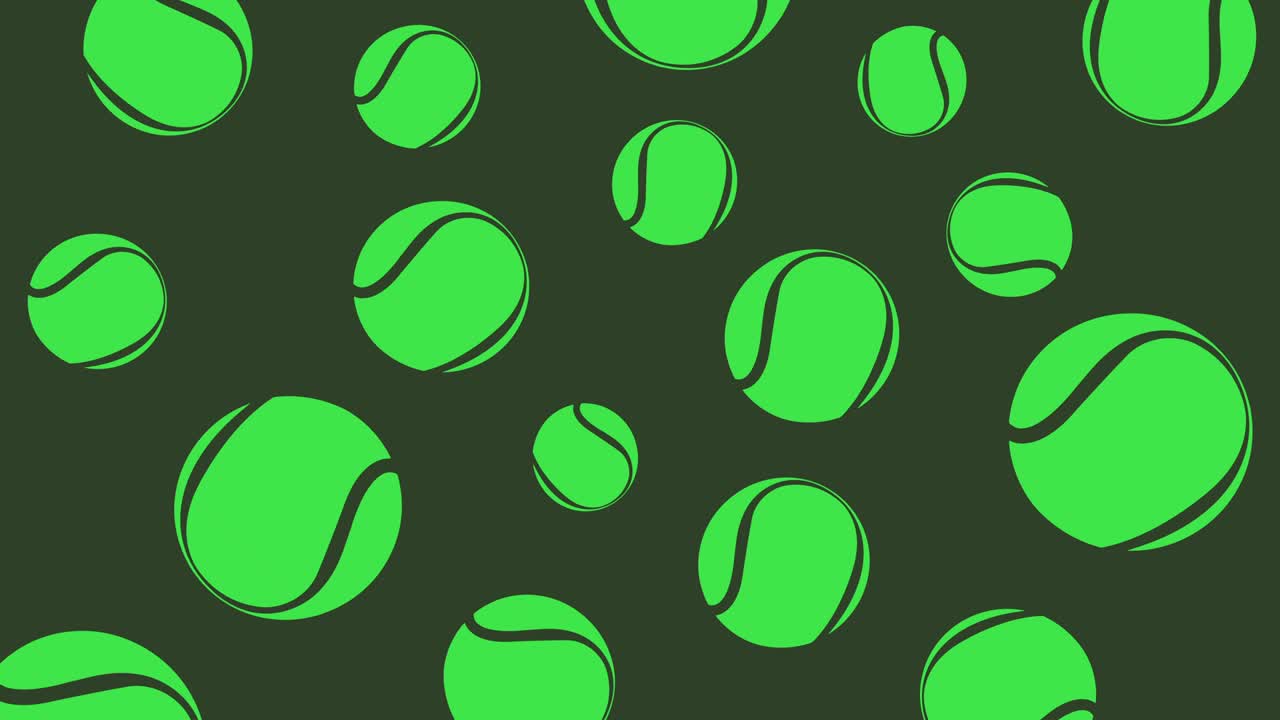 테니스 공의 애니메이션 추상적인 배경 4k vj 루프