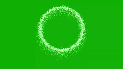 falling glitter sparks circle motion graphics with green screen background