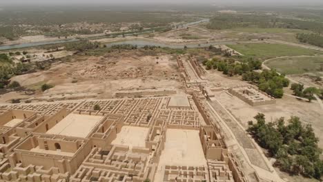 toma de drones de la antigua ciudad de babilonia en irak