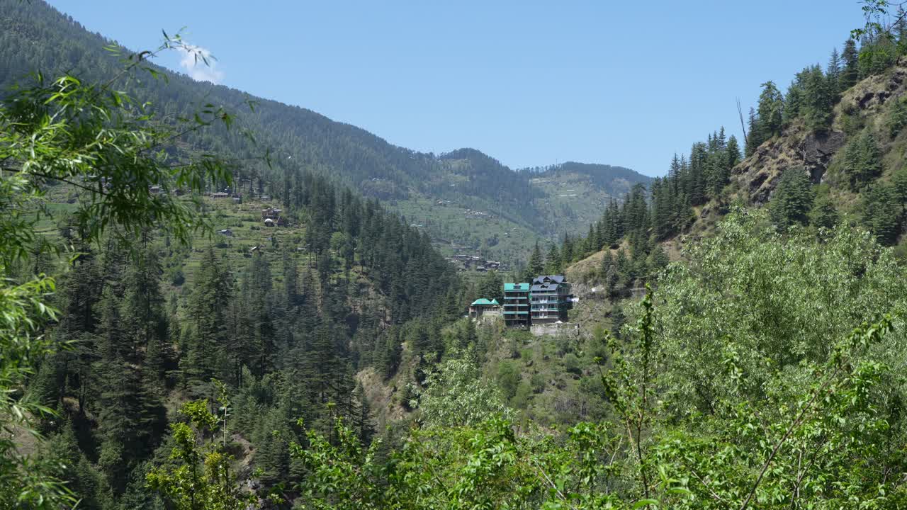 Plants, houses and natural diversity of the mountainous region.