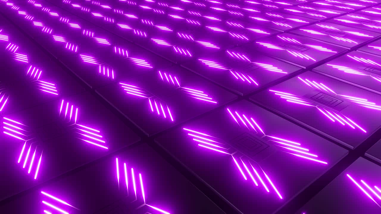Motivo astratto futuristico di circuito stampato al neon