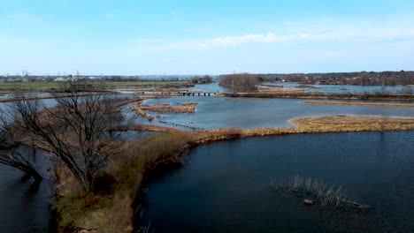 tracking westward over the muskegon river