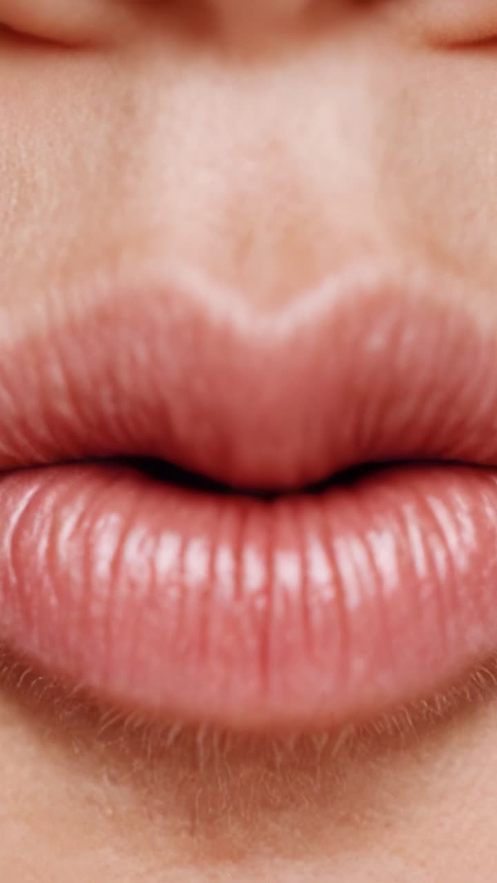 Close-up de um sorriso perfeito com dentes brancos e saudáveis e lábios brilhantes, capturado em um frame maravilhoso com foco na beleza e higiene bucal
