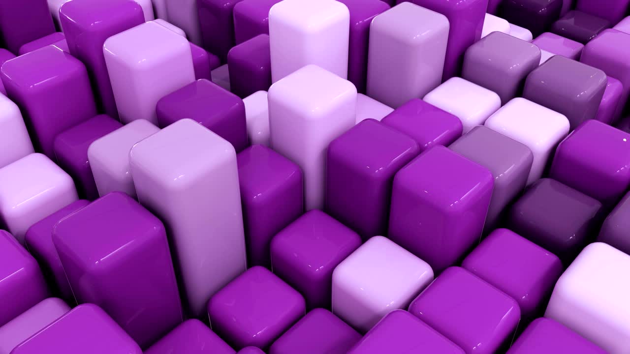 4k cubos orgánicamente desplazados en una cuadrícula.