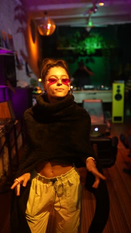 woman in a music studio