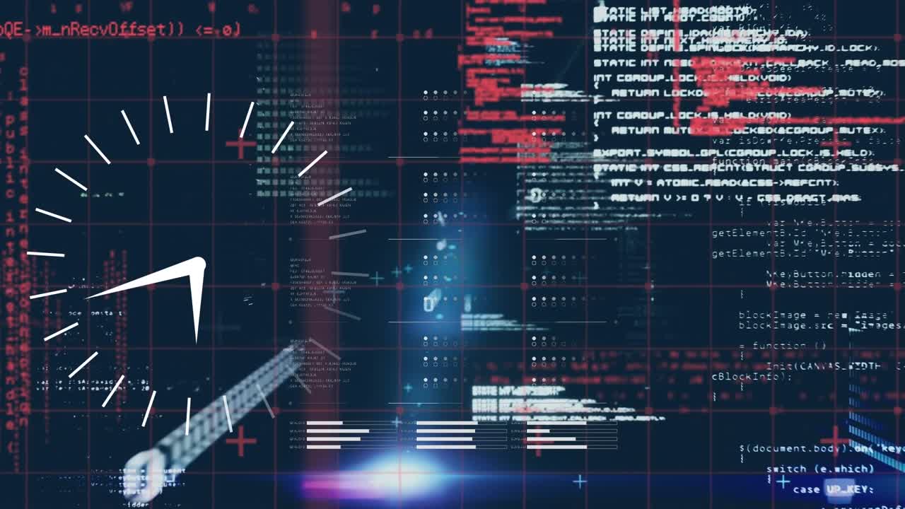 Animation of data processing over server room