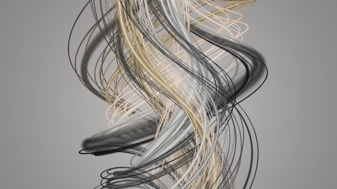 Fantastic animation with rotating stripe object in slow motion, 4096x2304 loop 4K