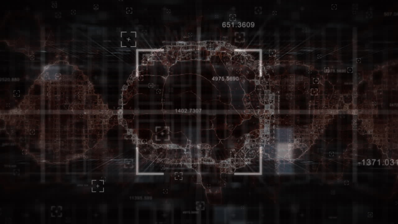 Animation of human brain, dna strand spinning with markers recording