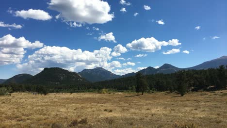 timelapse of mountain at rocky mountain national park on a sunny day