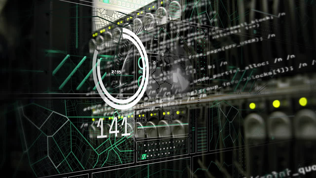 Animation of data processing over computer servers