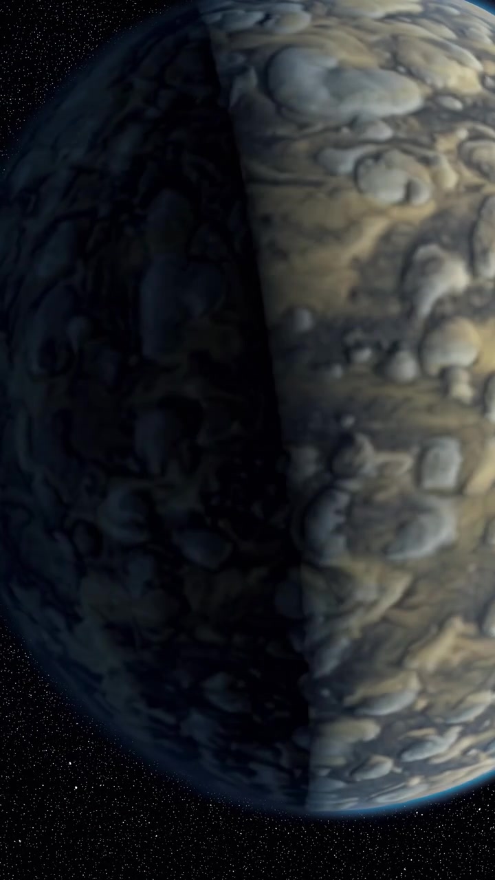 Day and Night Cycle on a Cloudy Exoplanet in Deep Space
