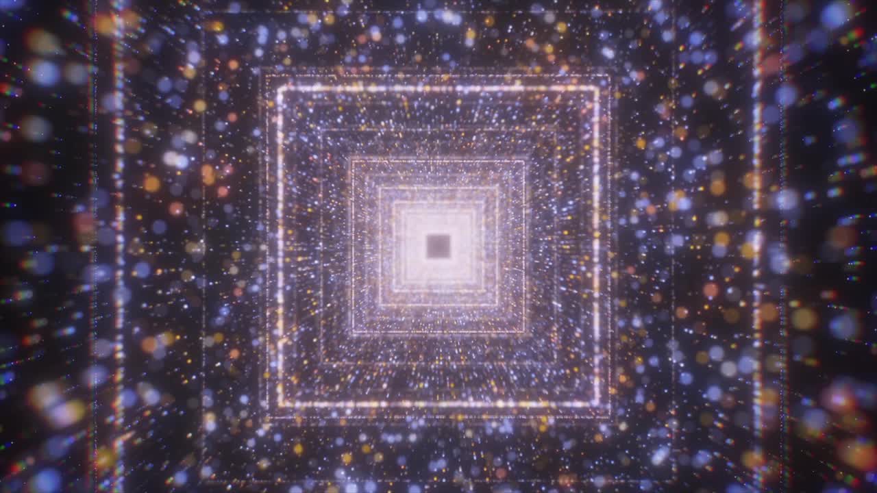 túnel 3d abstracto con luces de neón