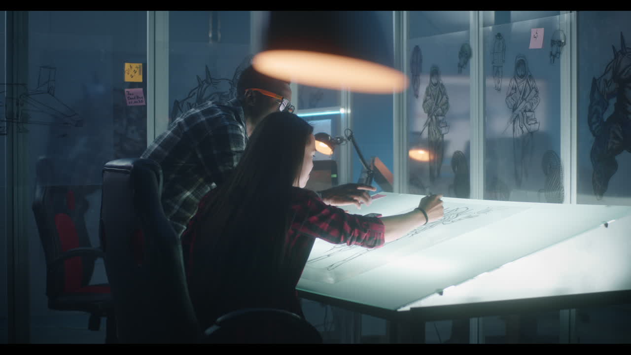 Creative Team Working on Concept Art