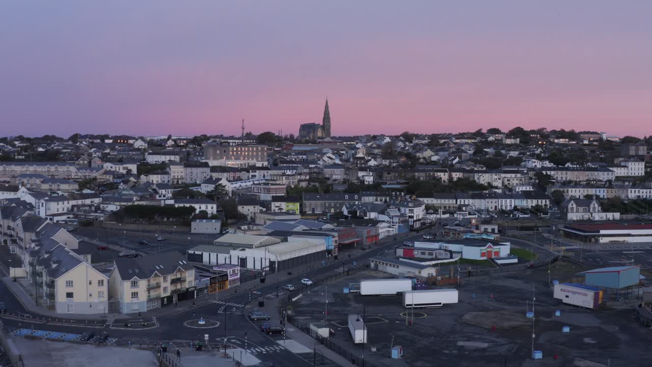 tramore rosa cielo amanecer aéreo destacados santa cruz iglesia católica
