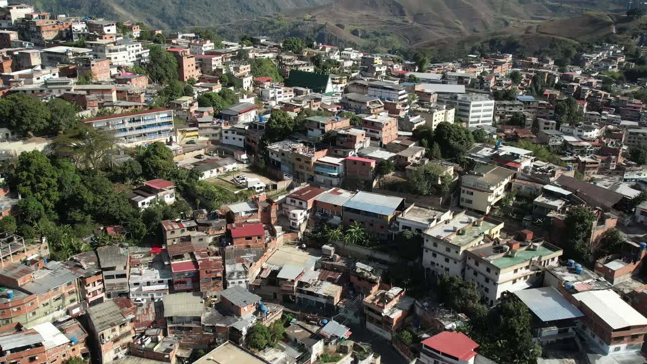 The nazareno neighborhood in petare, miranda, showing dense urban structures, aerial view