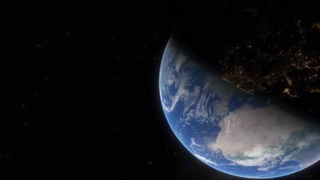 tierra desde el espacio exterior moviéndose verdad los paraísos lentamente