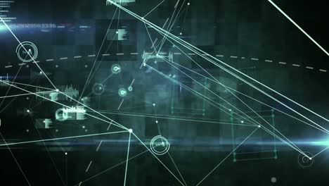 animation of data processing with networks of connections