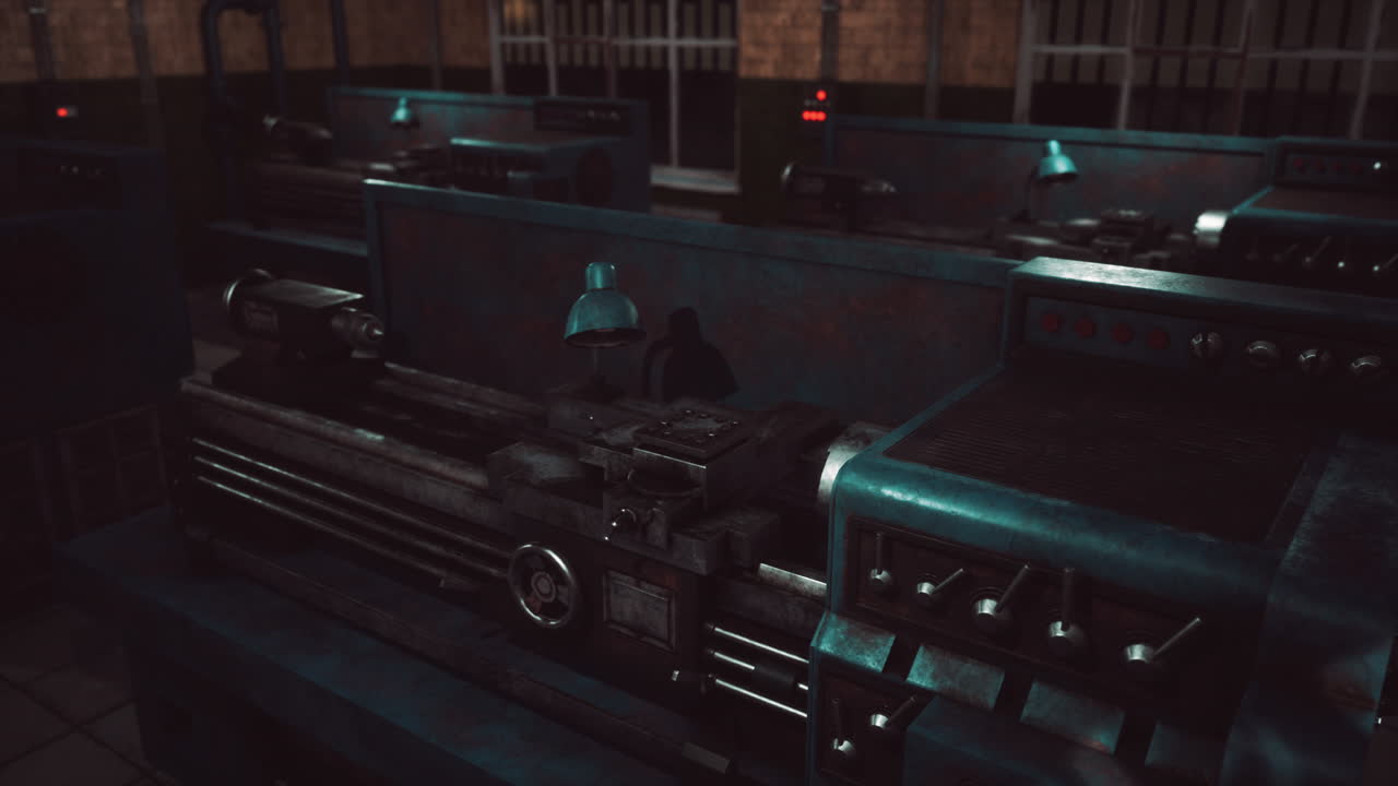 기계 산업의 오래된 기계 도자기