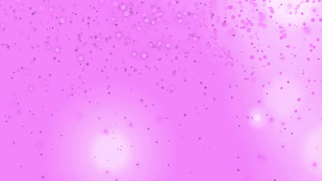 animación de puntos de luz brillantes que se mueven sobre un fondo rosado