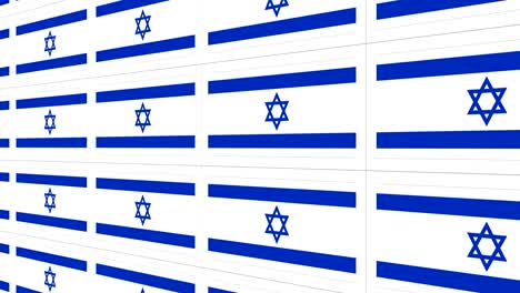 postales con la bandera nacional de israel en bucle