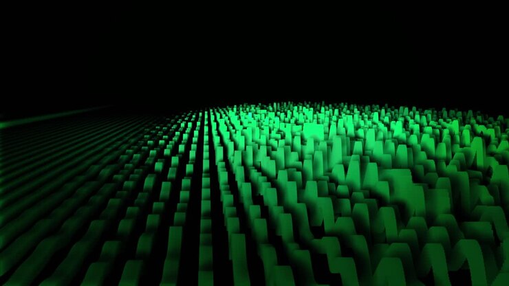Abstract Green Geometric Pattern