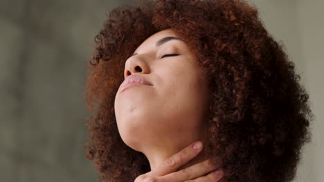 Close-up-view-of-woman-face