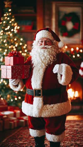 santa claus with gifts