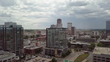 Daytime-Aerial-over-Arkansas-river-downtown-Little-Rock-Arkansas-USA