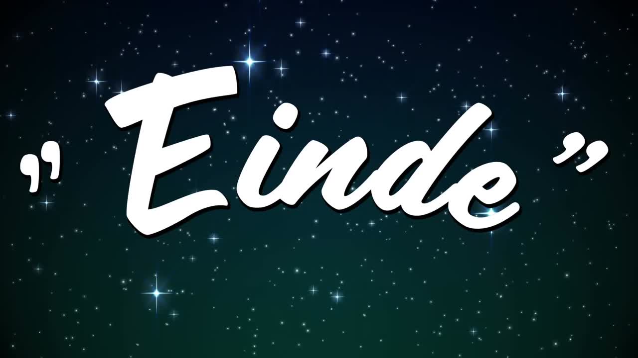 animación del texto final sobre las estrellas brillantes