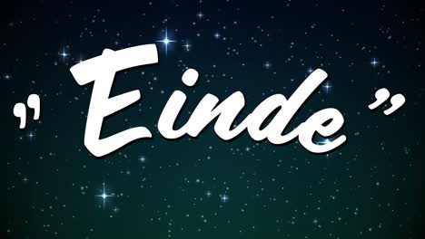 animación del texto final sobre las estrellas brillantes