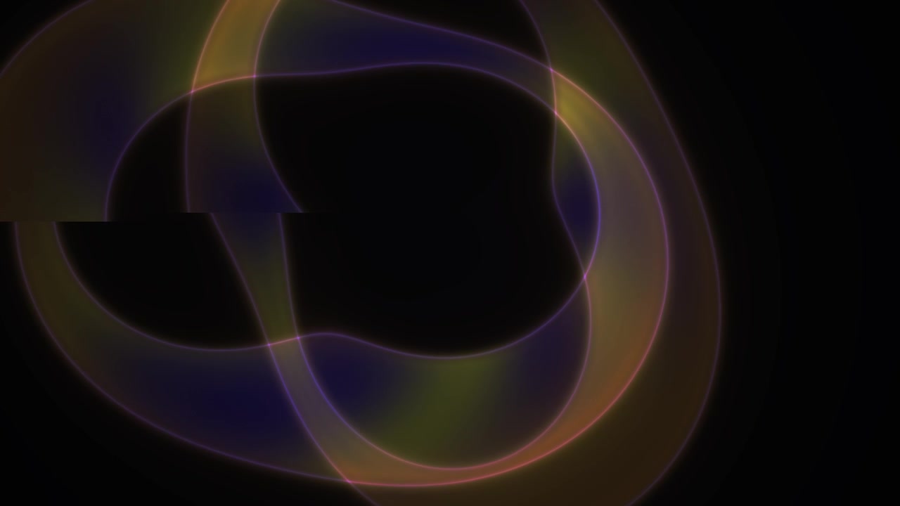 Dynamic Abstract Neon Ribbons Flowing with Glitch Effect