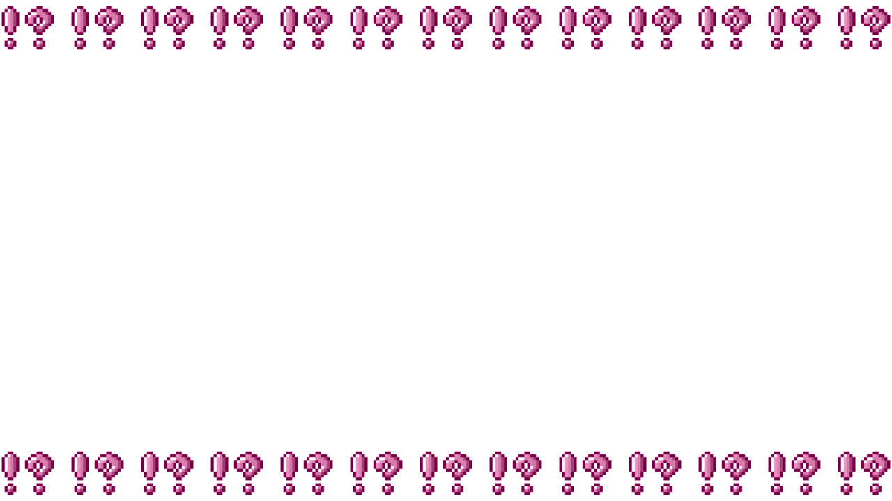Pixel Art Mini Interrobang mark Frame Animated Overlay 1080p ...