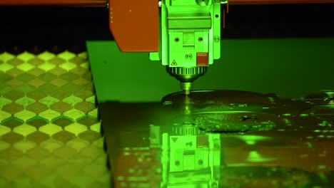 CNC-Laser-cutting-of-metal,-modern-industrial-technology.