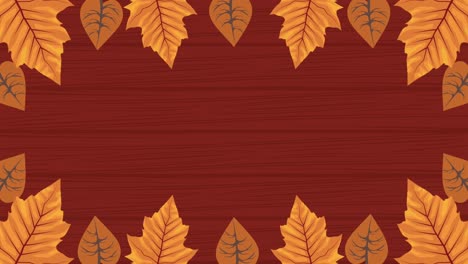 marco de la temporada de otoño animación decorativa