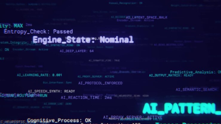 Абстрактное цифровое отображение обработки данных искусственным интеллектом