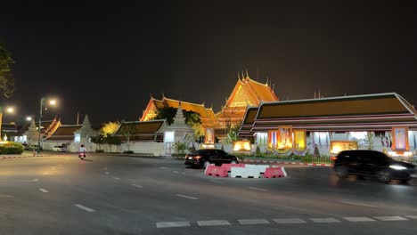 bangkok thailand at night, buddhist temple grand palace evening tourist attraction