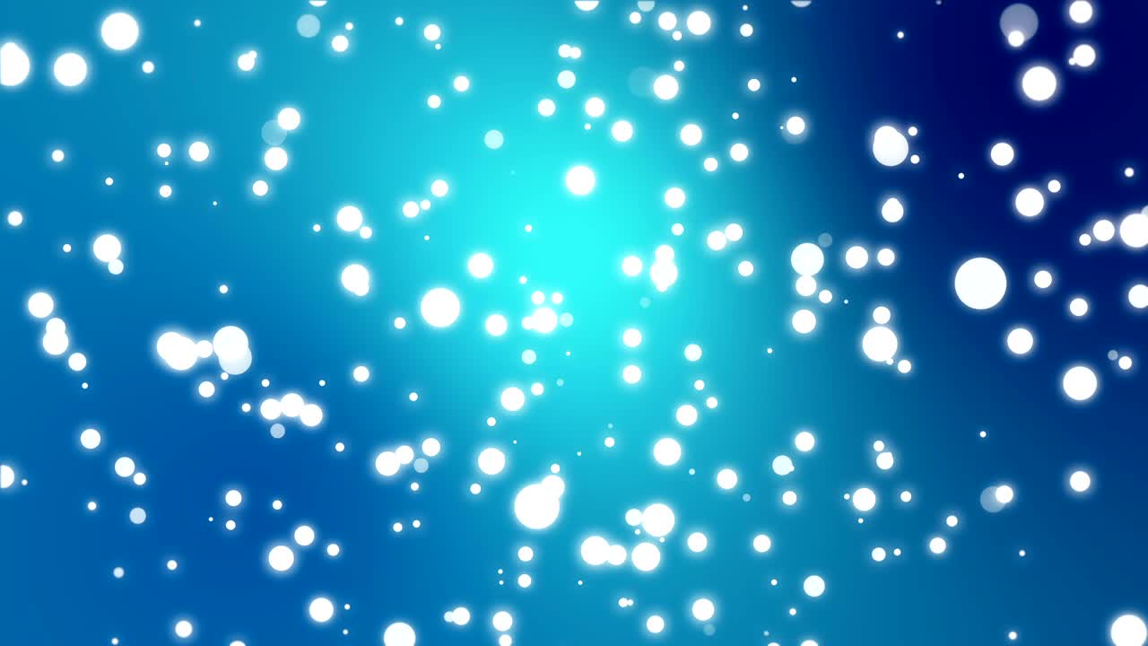 partículas de luz que se mueven sobre un fondo azul azulado