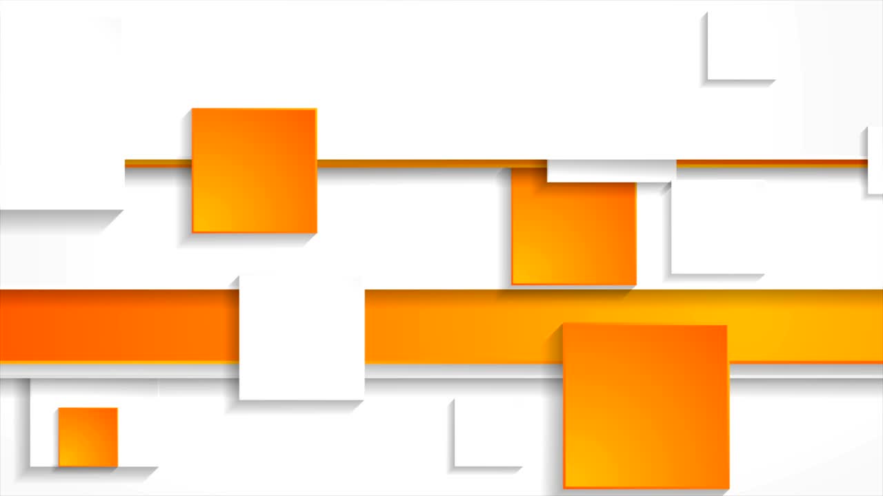 Orange grey abstract corporate motion background with squares