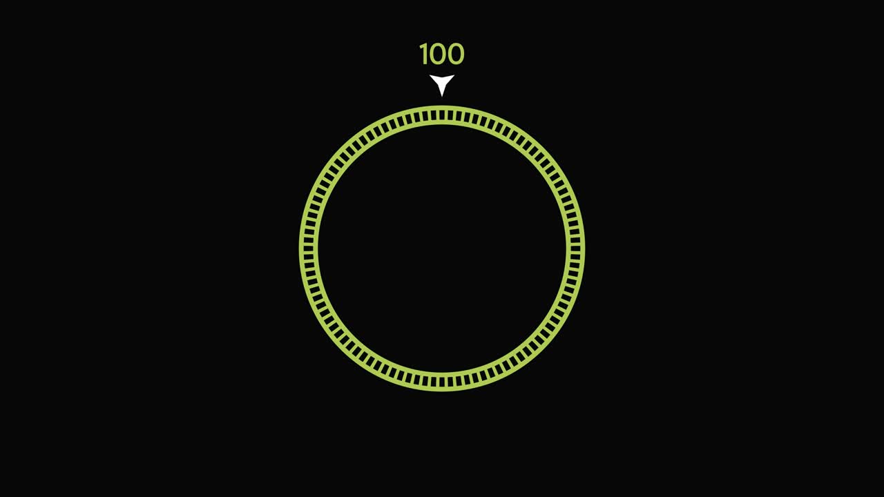 Loading circle animation. Animation orange green 4k loading bar with Alpha channel. motion video 0-100 percent. load circle on black background. Download Page