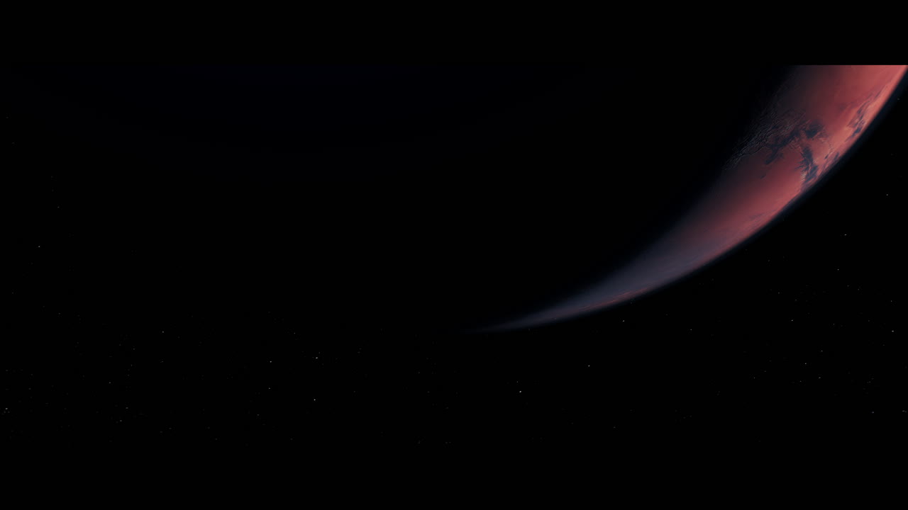 Planet Mars viewed from space
