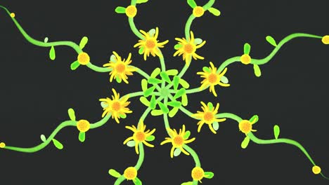 abstract animation of the formation of flowers. beautiful animation of the formation of colors for your design