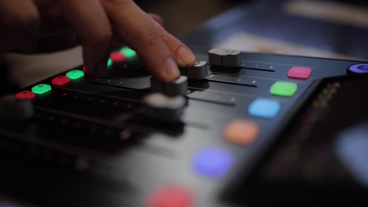 Audio Mixing Console in Use