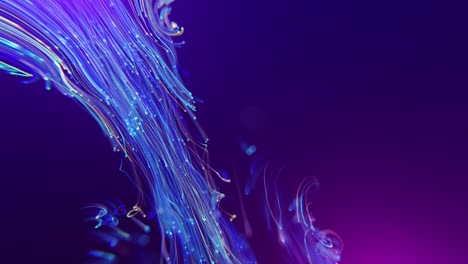 video en 4k de elementos de diseño azul brillante abstractos sobre un fondo púrpura.