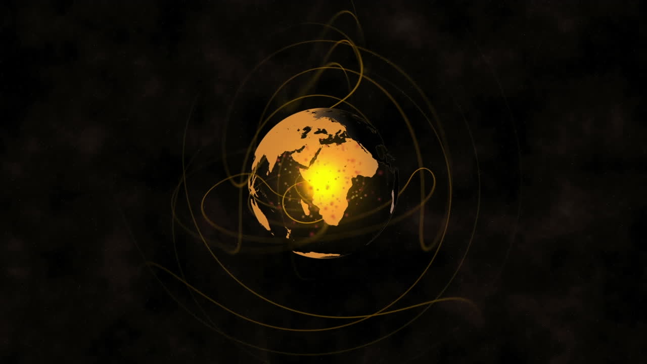 Animation of network of connections over globe