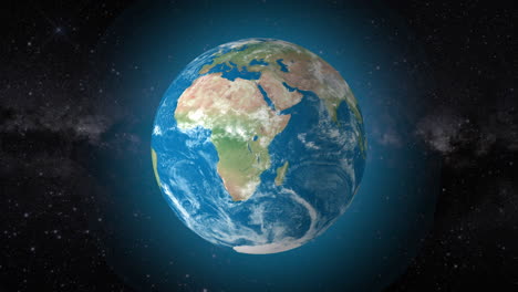 el fondo del video cinematográfico muestra un globo terrestre realista girando, haciendo zoom en el país de tanzania.
