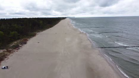 summer beach on peninsula hel in baltic sea, poland, europe